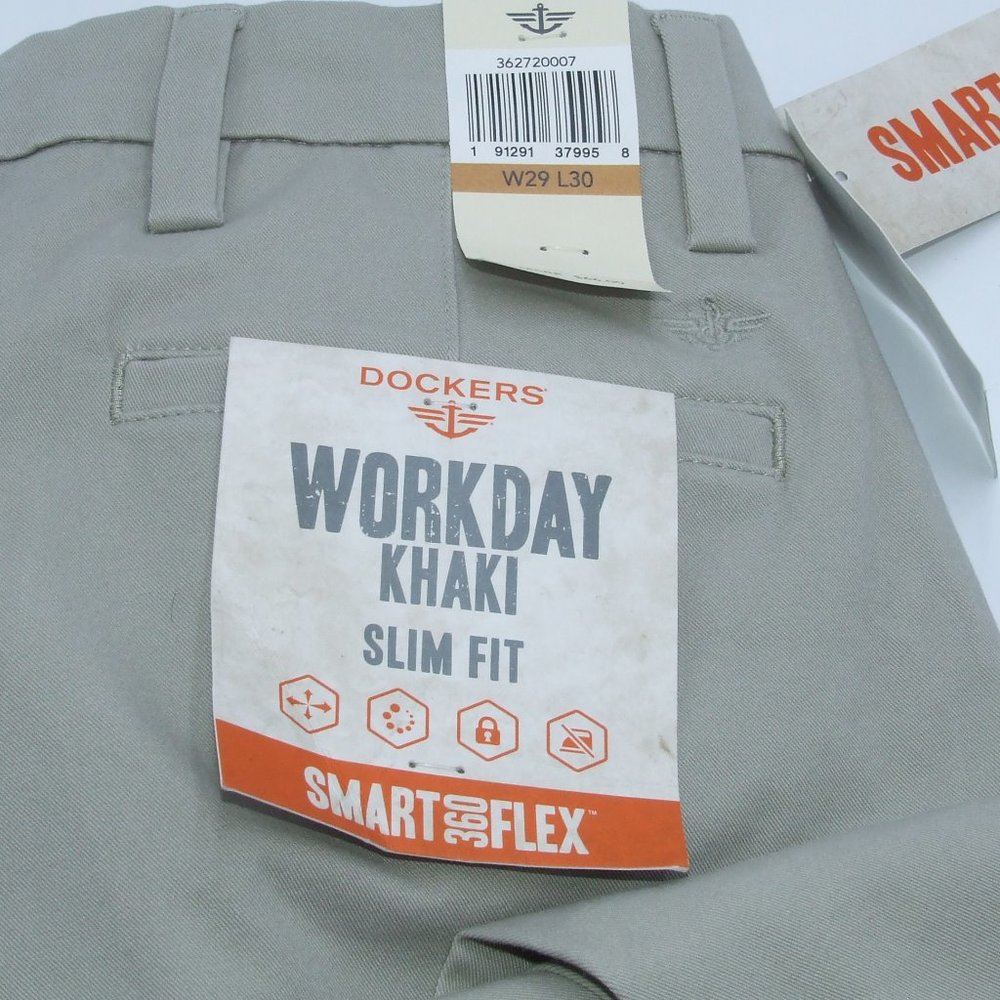 Dockers Men's Workday Khaki Pants, Slim Fit Sz 29 - Picture 5 of 7